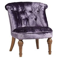 кресло sophie tufted slipper chair вельвет фиолетовое в Ангарске