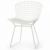 стул bertoia side кожаный standart белый в Ангарске