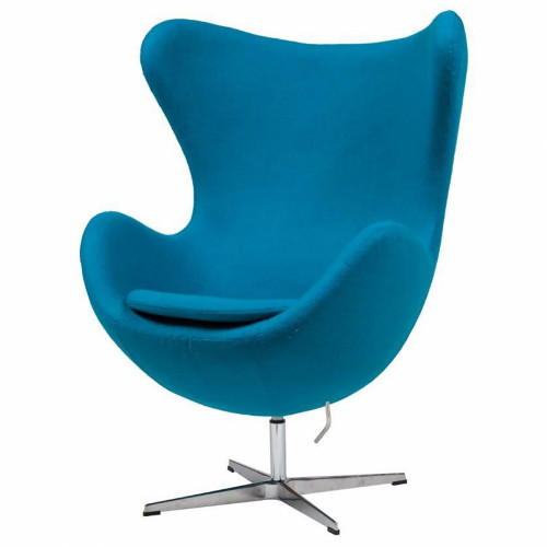кресло egg chair кашемир голубое в Ангарске