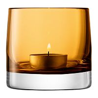 подсвечник стеклянный охра для чайной свечи light colour, 8,5 см в Ангарске
