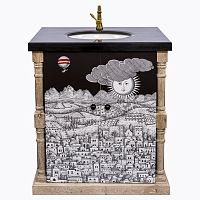 тумба с раковиной старый город нуар fornasetti в Ангарске