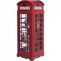 шкаф-витрина london telephone красный в Ангарске