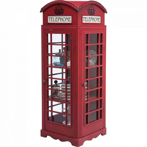 шкаф-витрина london telephone красный в Ангарске