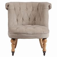 кресло amelie french country chair серо-бежевое в Ангарске