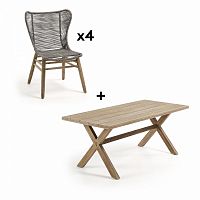 комплект мебели pack 621 brilliant стол + 4 стула от la forma (ex julia grup) в Ангарске