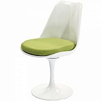 стул eero saarinen style tulip chair зеленая подушка в Ангарске