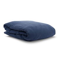 пододеяльник изо льна темно-синего цвета essential 150х200 в Ангарске