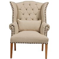 кресло quinn tufted armchair бежевое в Ангарске