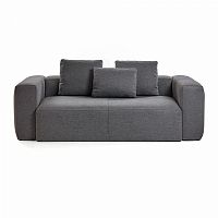 диван blok sofa 2 темно-серый от la forma (ex julia grup) в Ангарске