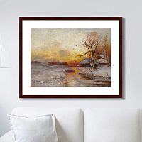 картина: winter sunset, 1913г. в Ангарске