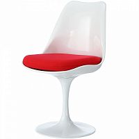 стул eero saarinen style tulip chair красная подушка в Ангарске