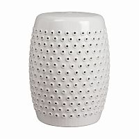керамический столик-табурет cutwork garden stool белый в Ангарске