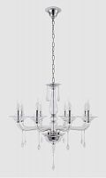 подвесная люстра crystal lux monica sp8 chrome/transparent в Ангарске