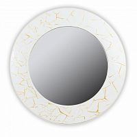 зеркало белое круглое диаметр 75 см с золотым декором fashion white gold в Ангарске