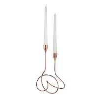 подсвечник медный металлический на 2 свечи loop, 28 см в Ангарске