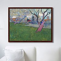 картина: view of arles with trees in blossom, 1889г. в Ангарске